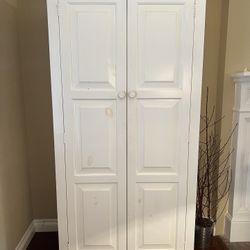 Large White Wood Cabinet
