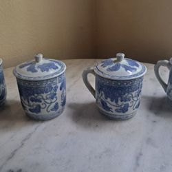 Chinese Mug Cup And Lid Set
