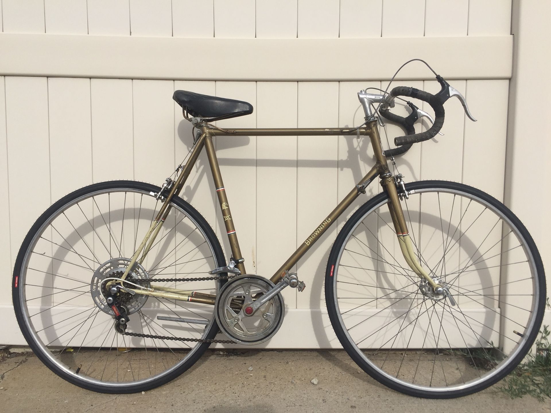 vintage ultra light browning 10 speed road bike bicycle - xl size 24 inch frame