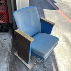 Vintage Single Theater Seat, Movie Theater, Stadium Man Cave