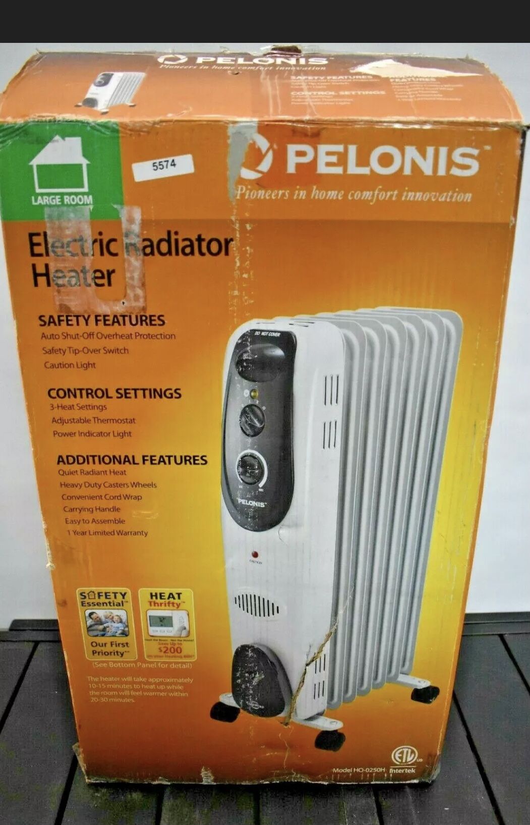 Pelonis electric radiator heater