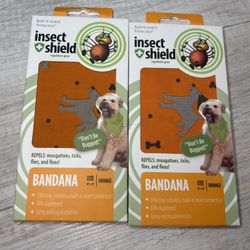 Insect Shield Dog Bandanna Orange One Size