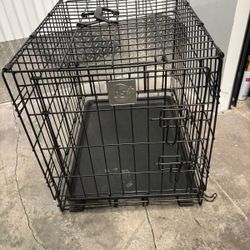 Small/medium foldable dog cage with bottom tray … 17” wide , 24” depth, 19” high