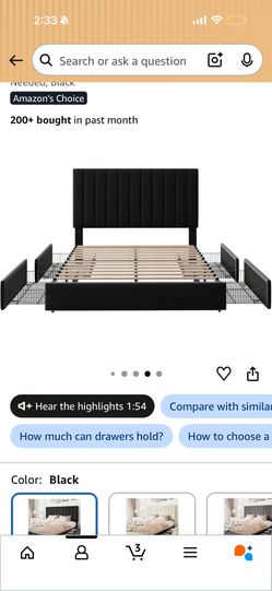 black bed frame