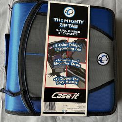 Case-it Mighty Zip Tab Zipper Binder