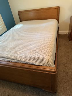 Vintage Art Deco Bedroom Set – Bed, Vanity, Dresser & Nightstand