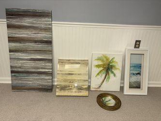 Assorted Wall Art And Mirror