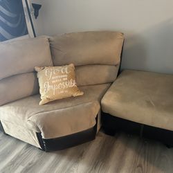 Comfy Corner Chair with Ottoman  