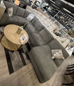 Grey Fabric 3Pc Sectional