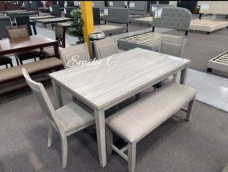 Light Gray 6-Pc Dining Set NEW