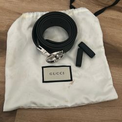Gucci Belt Authentic Silver And Black Gucci Belt 