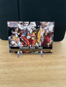 Barry Sanders 1991 NFL Pro Set Heisman Hero Card