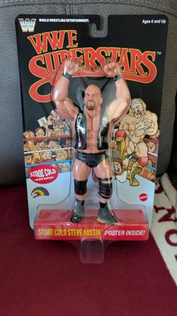 LJN WWE Superstars Stone Cold Steve Austin 8" Figure CHASE BLACK CARD