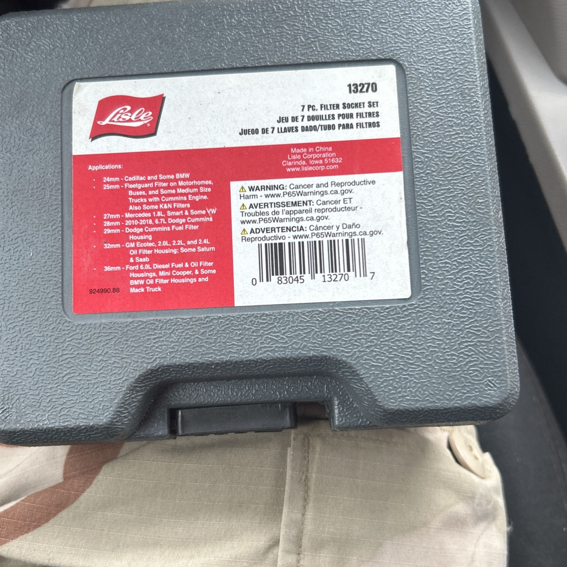 Oil Filter Socket Set