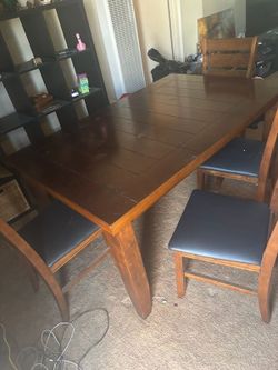 Solid wood table