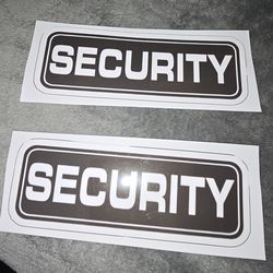 Security Car Sticker