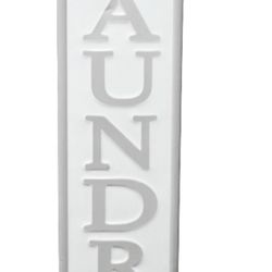 Laundry Embss Metal Wall Plaque 8” X32”