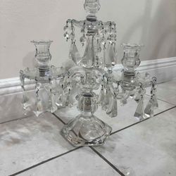 Vintage Heisey Old Williamsburg 3 light candelabra