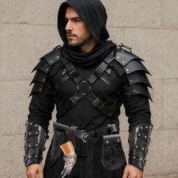 Renaissance Costume Medieval Pirate Shoulder Armor, Arm Bracers *NEW*