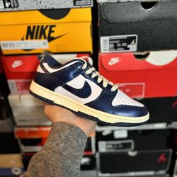 DS Nike Dunk Low Vintage Navy sizes 5W,7W