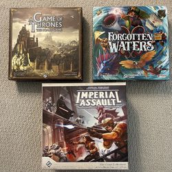Board Games (Forgotten Waters, Star Wars Imperial Assault, Game Of Thrones)