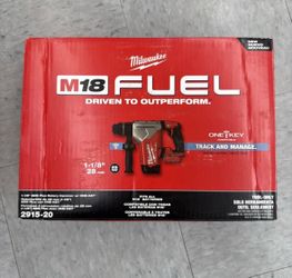 Milwaukee 2915-20 M18 FUEL 18V Li-Ion 1 1/8'' SDS Plus Rotary Hammer - Black/Red
