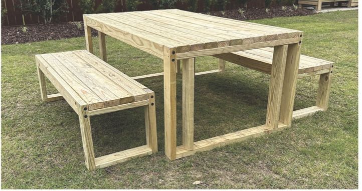Outdoor Table And Bench