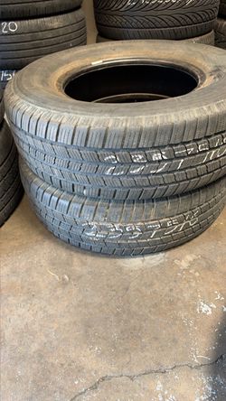 Two tires, 235/75/16 Michelin 80% tread