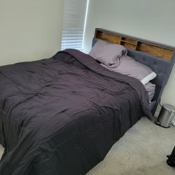 Full Size Bed Frame, Mattress, Sheets/comforter FREE