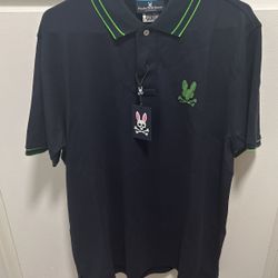 Psycho Bunny Dress Shirt Green Stripes