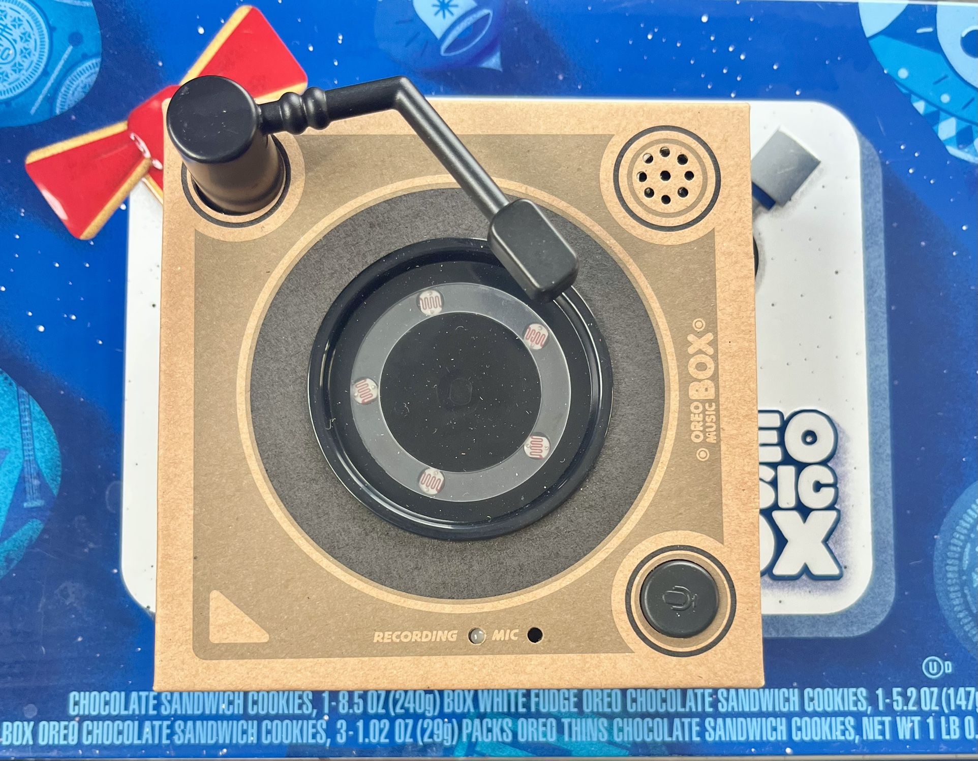 NEW Cookie Oreo Music Box & Recorder Turntable with TIN Box