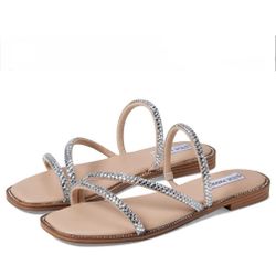 Steve Madden Starie Sandals Rhinestone Slides size 7 With Box 