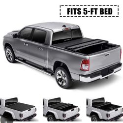5FT Tri-Fold Soft bed Tonneau Cover For 2005-2019 Nissan Frontier. 5FT Vinyl Bed Cover. 42173