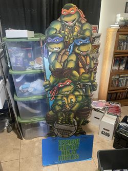 6 Ft Teenage Mutant Ninja Turtles Promotional Standee Signed By Kevin Eastman