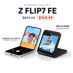 📱 Samsung Galaxy Z Flip 7 FE – ¡Solo $1 Para Llevártelo Hoy! Ahorra $150 al Instante + Garantía de 1 Año
