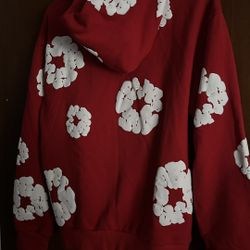 red white denim tears hoodie