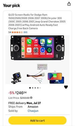 Android Stereo / Radio for Dodge, Jeep, Chrysler