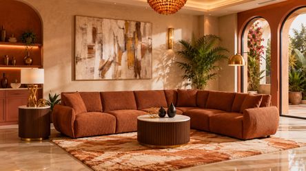 CORAL COLOR MODULAR SECTIONAL 🧡🪸🧡