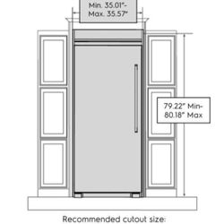 Frigidaire Professional TRMKTEZ1FL79 79" Single Flat Trim Kit for Refrigerator or Freezer 