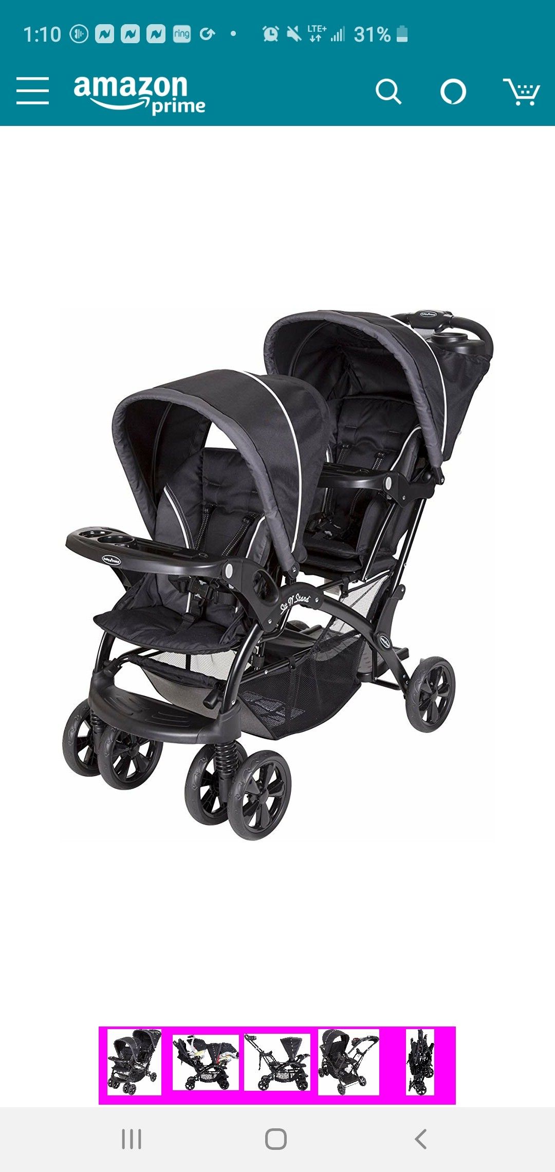 Baby trend double stroller