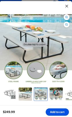 Lifetime 6’ Folding Picnic Table – Perfect for Summer BBQs / Mesa de Picnic Plegable