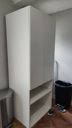 IKEA Tall White Storage Cabinet