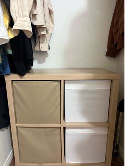 IKEA cube storage with 4 bins