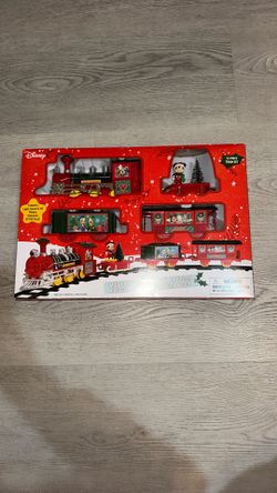 Disney Mickey Mouse Christmas Train Set, 12 Piece, Red Plastic, by Ruz