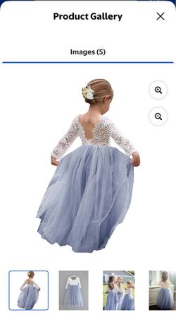 Girls Lace Bodice Tulle Flower Girl Dress