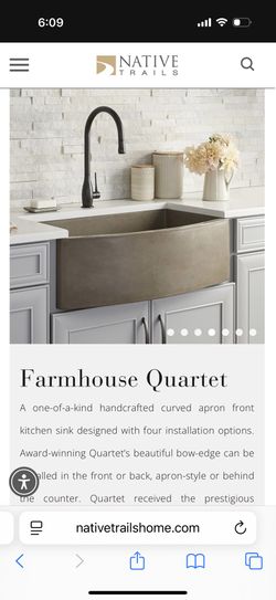 Native Trails Farmhouse Quartet Concrete Sink
