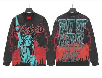 Godspeed Statue of Liberty Graphic Long Sleeve Shirt