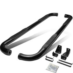 2005 to 2010 Dodge Dakota Quas cab 3 inch black need bar Estribos negros nerf bar side step