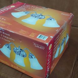 Brand New Portfolio 3-Light Chrome Transitional Vanity Light

