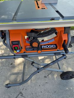 New Ridgid 15 Amp 10 in. Portable Corded Pro Jobsite Table Saw with Stand